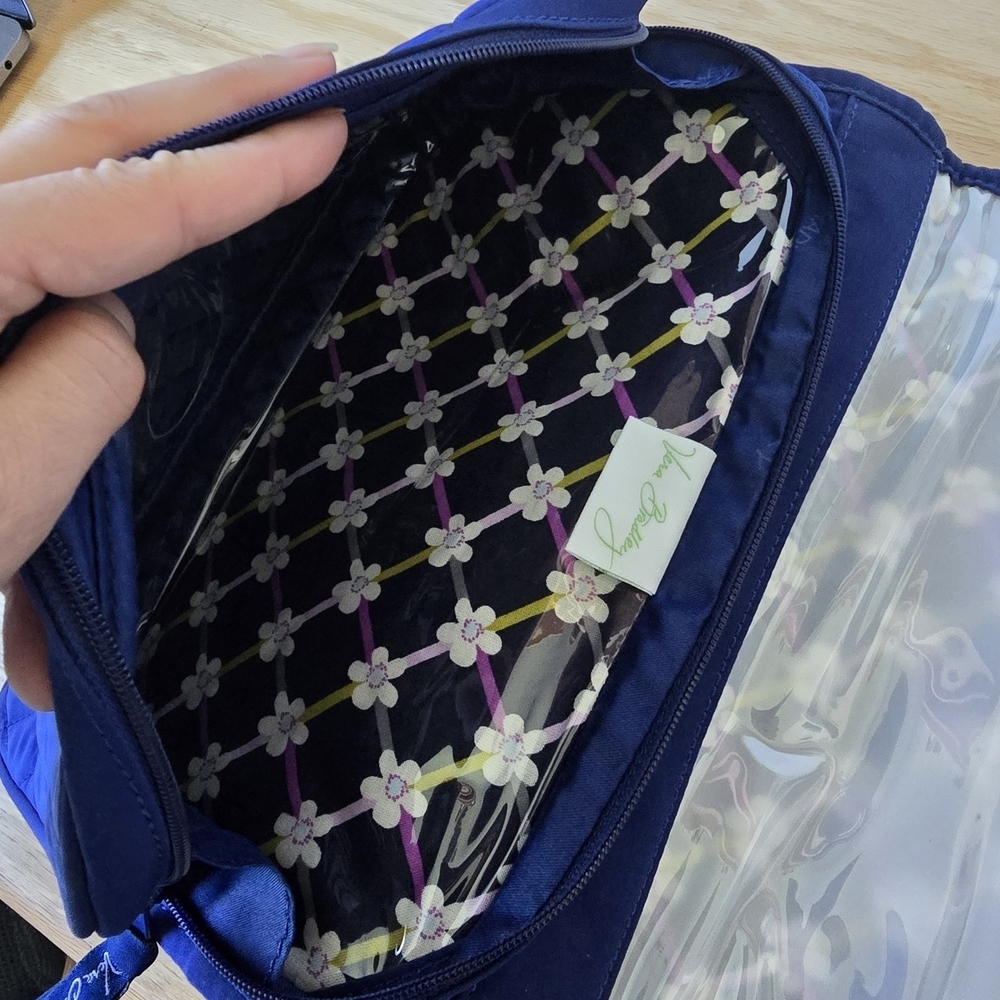 Vera Bradley Blue Quilted Hanging Organizer Lapis pockets organizer Travel - Picture 7 of 7